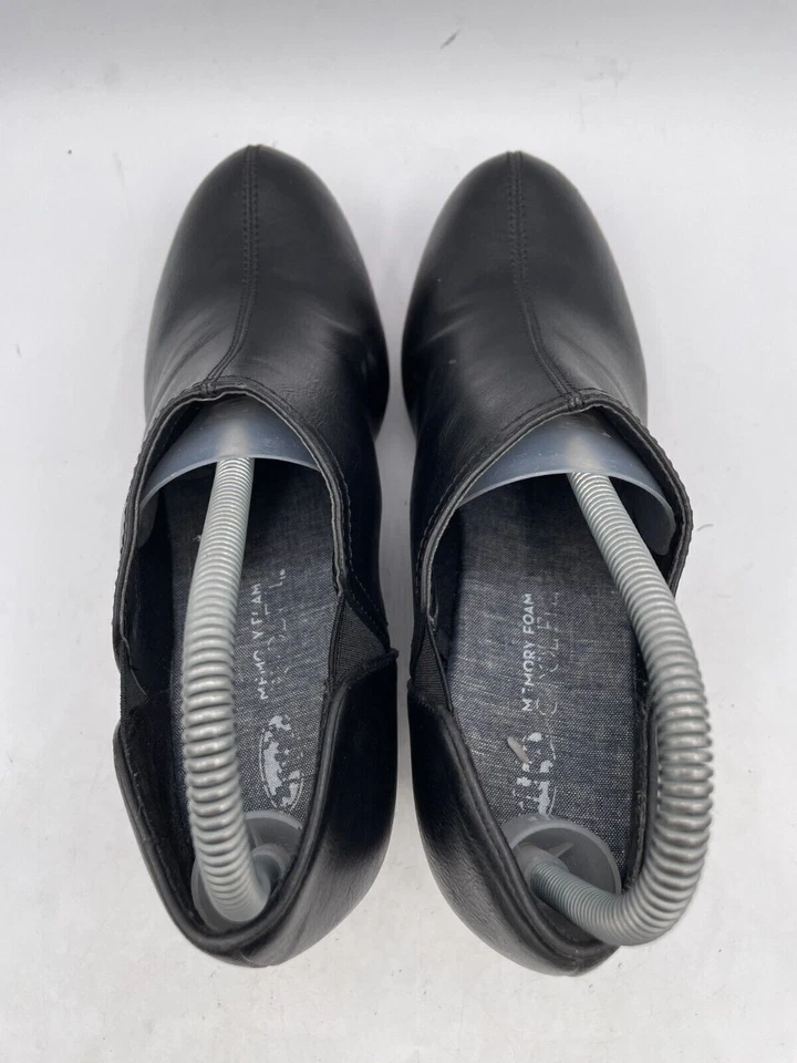 Dr. Scholl's Harlow 坡跟短靴女式 9M 码黑色皮革踝靴 — 第 4/4 张图片