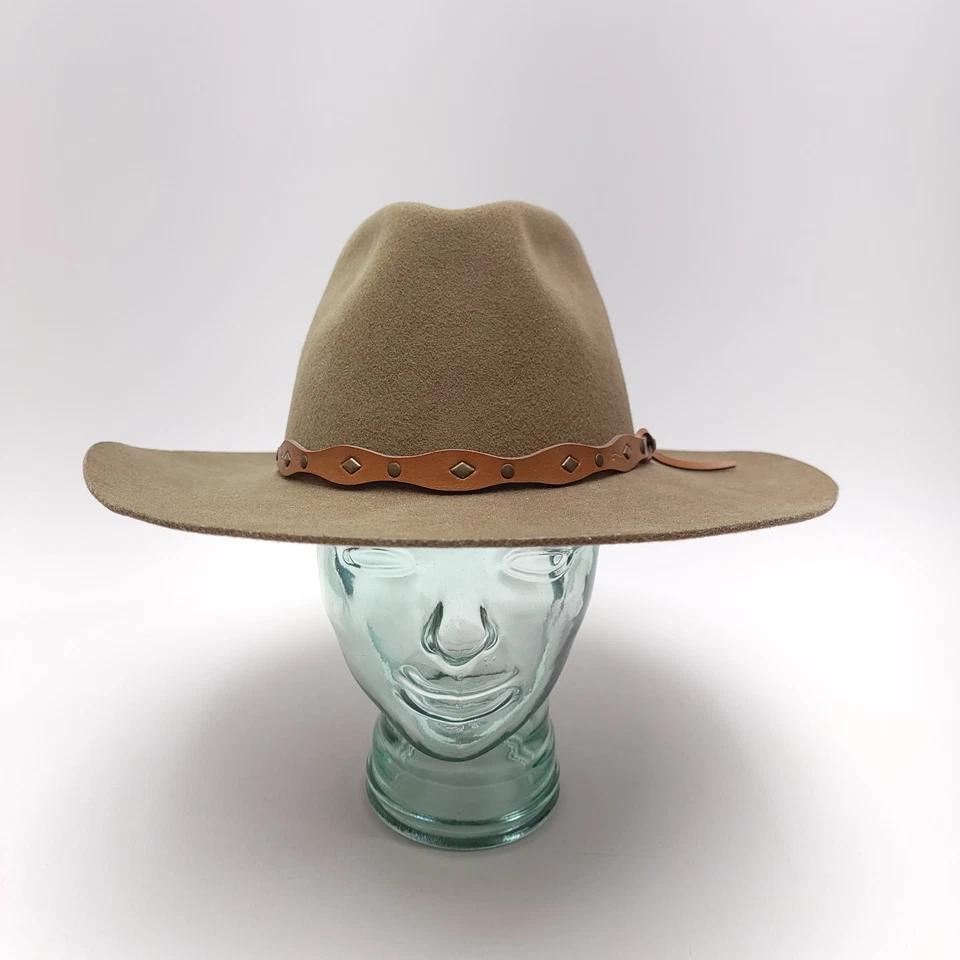 Vintage Express Riders Olive Green Wool Felt Western Cowboy Hat Size Small 7 3/8 - Image 2 of 4