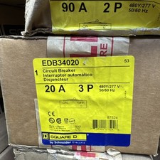 EDB34020 Square D 20 Amp 3 Pole 480Y/277V Bolt On Circuit Breaker