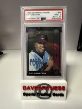 1999 Bowman Chrome CC Sabathia RC IP Auto PSA /10 and PSA /9 HOFAMER ink pen