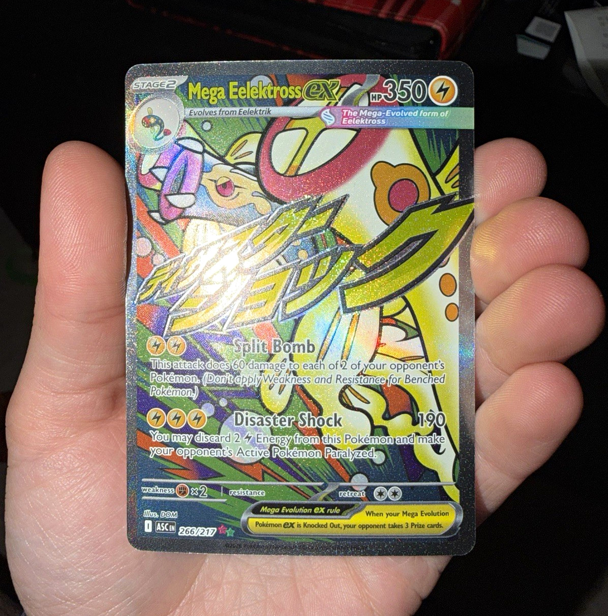 Mega Eelektross EX 266/217 XY Secret Rare Full Art Holo