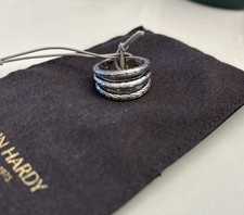 JOHN HARDY BNWT STERLING TRIPLE HAMMERED BAND RING SIZE 8 $395