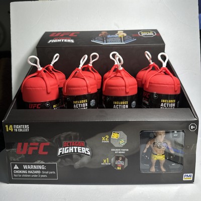 UFC Octagon Fighters Display Case & 8 SEALED Blind Pack Figure MMA ...