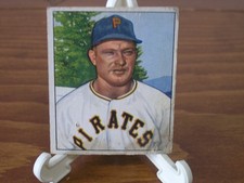 1950 Bowman Baseball Card Clyde McCullough #124 Pittsburgh Pirates
