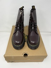 Dr Martens Jadon Burgundy Smooth Leather Platform Boot Womens Sz 10 / Mens Sz 9