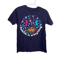 Disney Parks Encanto Shirt Girl's XS Short Sleeve Familia Is Everything Mirabel