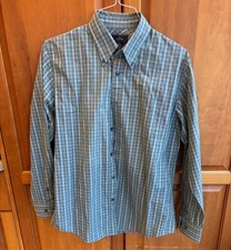 Mens DOCKERS Long Slv Button Down Plaid No Wrinkles Shirt, M 15-15.5