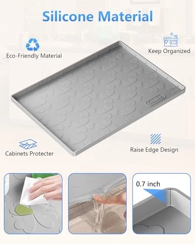 Waterproof Under Sink Mat for 34" x 22" Cabinet Protector - Image 3 of 4