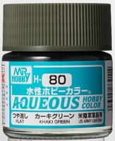 Mr Hobby - Gunze H-080 - Aqueous Hobby Colors (10 Ml) Khaki Green