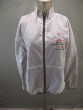 Leslie Jordan Size M Mens Gray Logo Select 55 Chalenge Full Zip Windbreaker 778