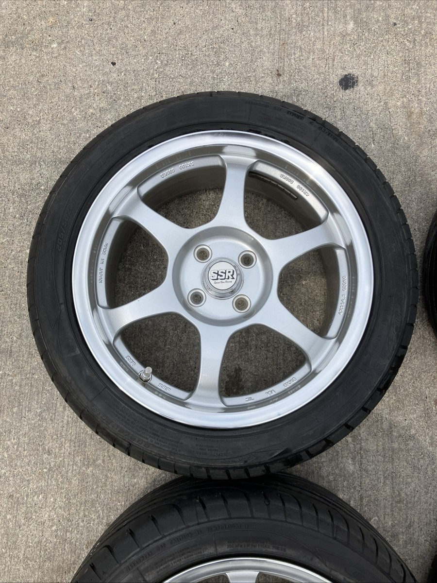 Vintage JDM SSR “TYPE-C” Lot Of 4 17x9 4x114.3 4x100 With Tires