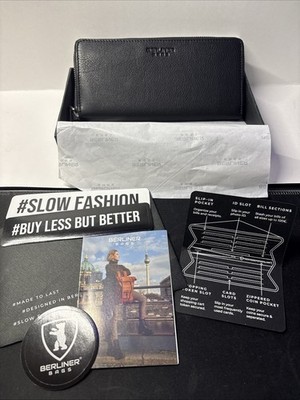 Berliner Bags Premium Genuine Leather Wallet - Palma Black 