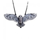 ✨ Eulen Halskette 🌙 Vintage Anhänger 🦉 Nachthimmel Schmuck Silber Damen Herren