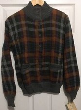 Vintage Import Workshop Sweater Womens Large Cardigan Plaid