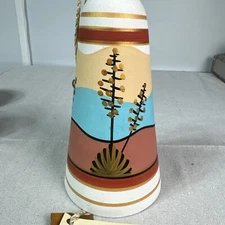 Vintage Wind Chime Tesa Southwestern Clay Wind Chime/Bell 8”