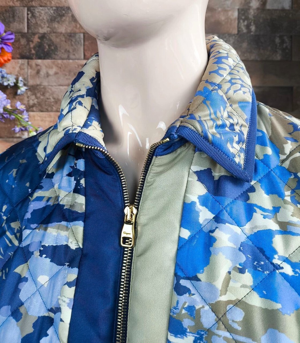 Salvatore Ferragamo Authentic Vintage Silk Animal Print Jacket New