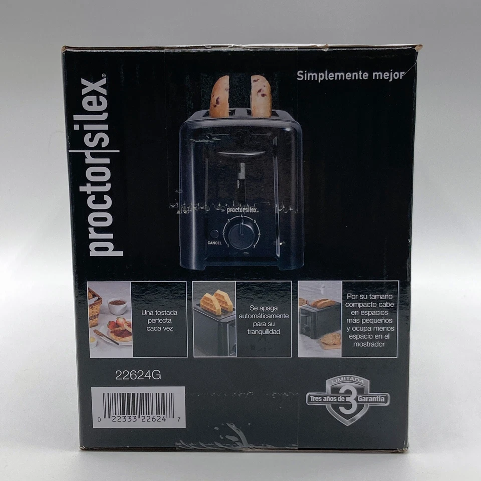 Tostadora Hamilton Beach Proctor Silex 2 Rebanadas 750W Negra 7 Ajustes, Apagado Automático Foto 4 de 4