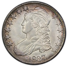 1827 Capped Bust Half - Square Base 2 - PCGS AU DETAILS - AMAZING BEAUTY!