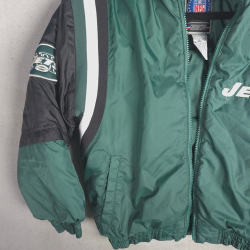 Genuine Stuff NFL Jets Puffer Jacket Hooded Full Zip Green Size M - Picture 4 of 10