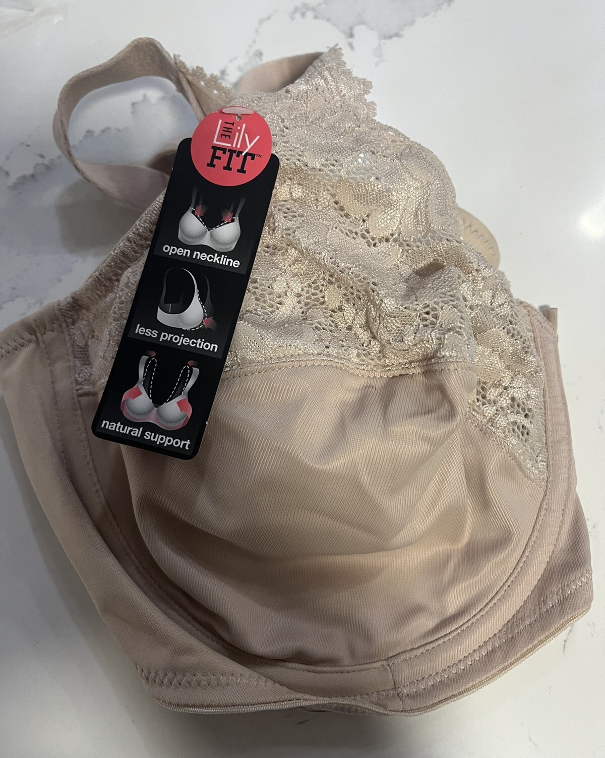 Bali Lilyette Minimizer Bra, Lacey Underwire Bra with Full Coverage & Natural eBay