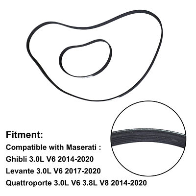 3.0L Engine Serpentine Drive Belts for Maserati Ghibli 2014-2020