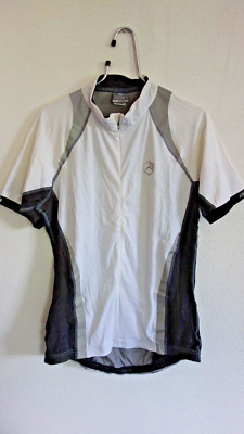 Briko Radtrikot Fahrrad Shirt G. L weiß grau Freizeit Sport Bike Trikot
