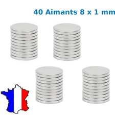 lot 40pcs Aimant 8x1 mm Néodyme permanent cylindre: Photo, Magnet, Fimo 8*1mm
