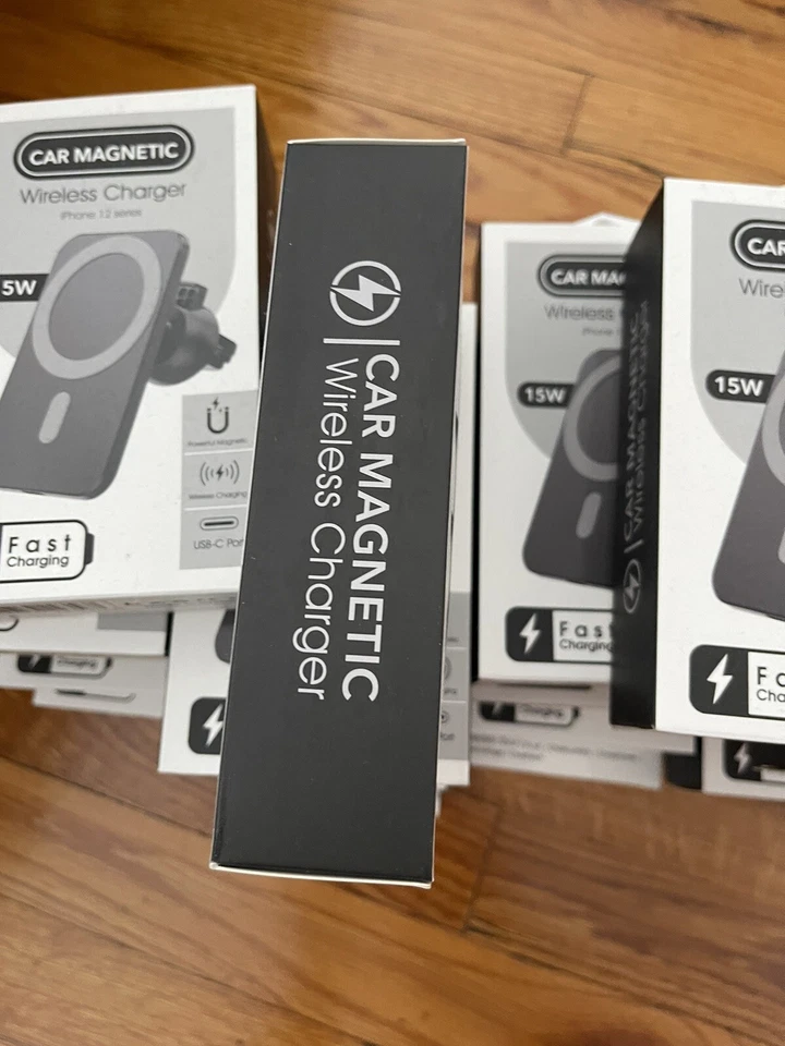 Lote por atacado de 20 carregador sem fio MagSafe e suporte de carro para iPhone - Imagem 2 de 4