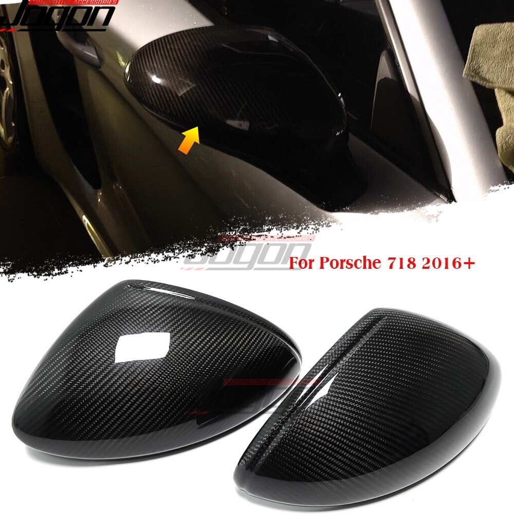 Carbon Exterior Side Mirror Cover For Porsche 718 Boxster