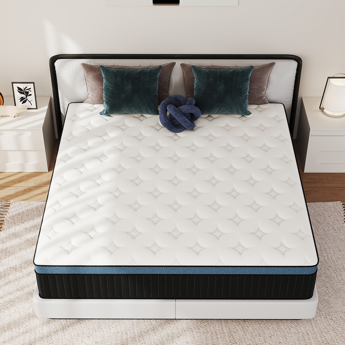 12" 14" Gel Memory Foam Pocket Spring Hybrid Mattress Twin Full Queen King Size