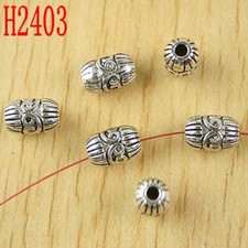 20pcs Tibetan silver oval spacer beads h2403