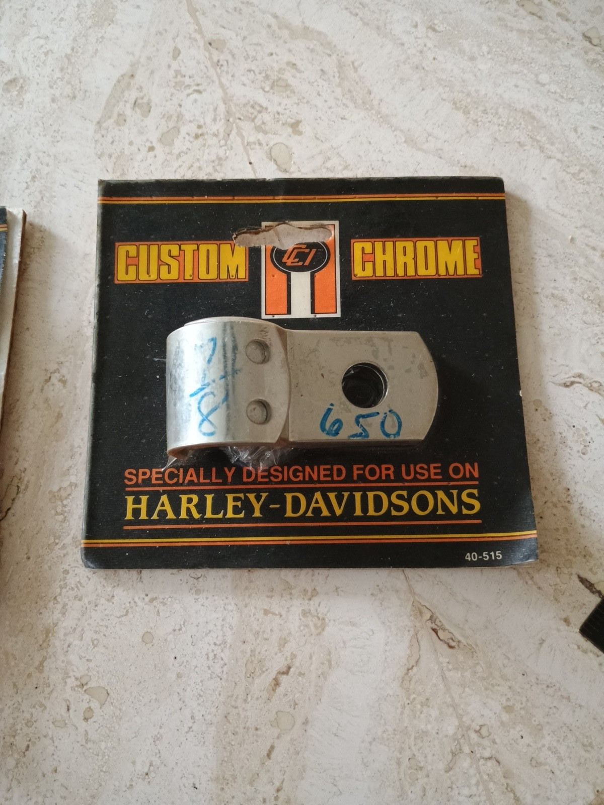 CUSTOM CHROME FRAME UNIVERSAL CLAMP 7/8" 15-200. Lot of 2 For Harley Davidson