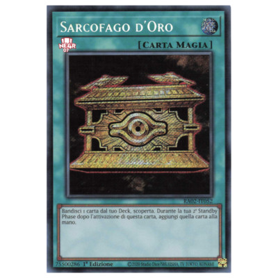 yu gi oh rare secret ita 1ed ra02-it052 gold sarcophagus