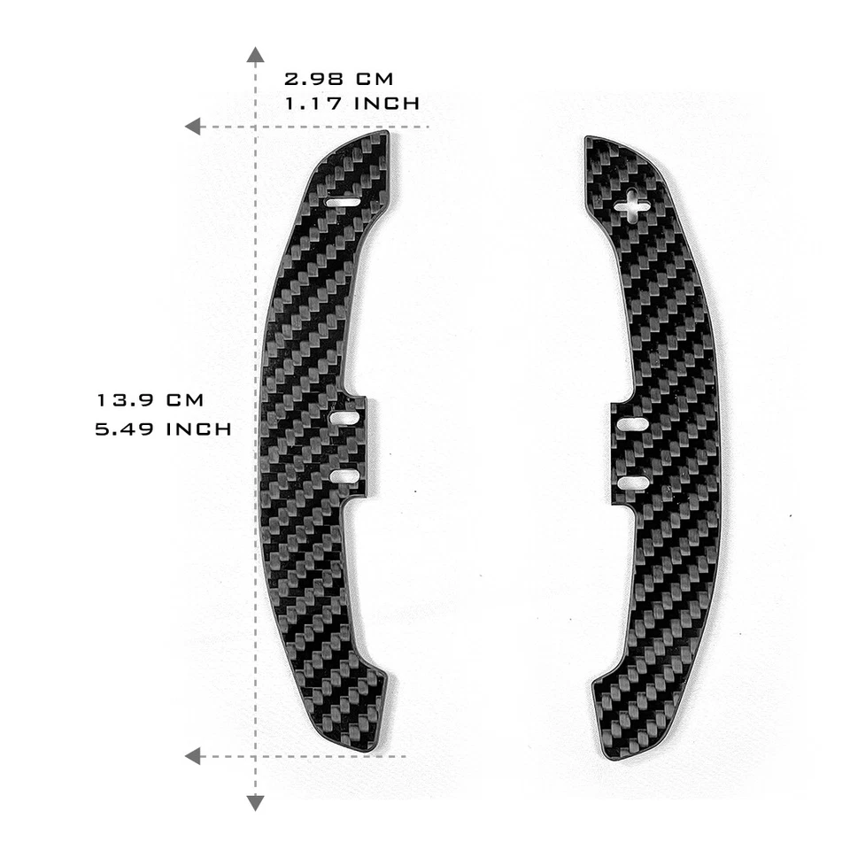 Palanca de cambios magnética de volante de fibra de carbono real para BMW F10 F30 G20 G30 Foto 3 de 4