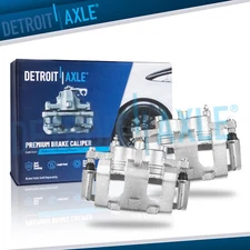 Pair Front Disc Brake Calipers w/Bracket Assembly for Buick Lucerne Cadillac DTS