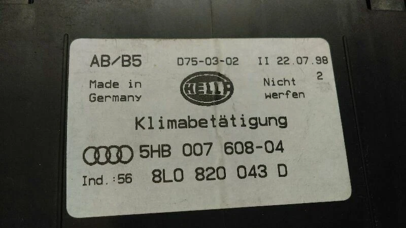 自动温度气候控制 8L0820043D 适合 98-99 奥迪 A4 PC64-170502 — 第 4/4 张图片
