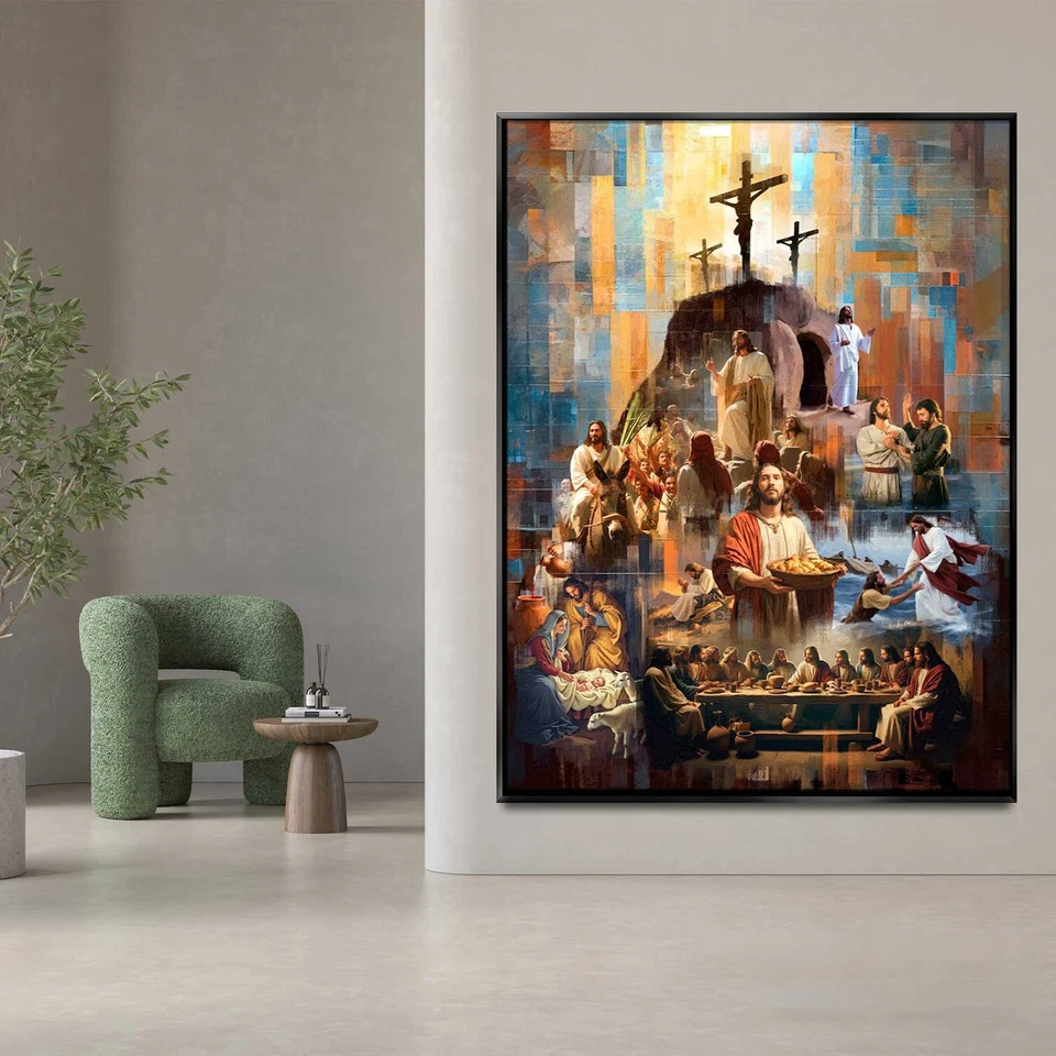 Наследие Христа живопись | современное христианское настенное искусство | вдохновленный верой декор - Изображение 2 из 4