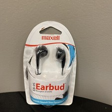 Maxell Black Earbuds EB-95 Secure Design Lightweight Comfort Fit item 190560