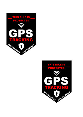 2x GPS Fahrrad Aufkleber Premium Bike Tracking Sticker Wetterfest UV-Beständig 