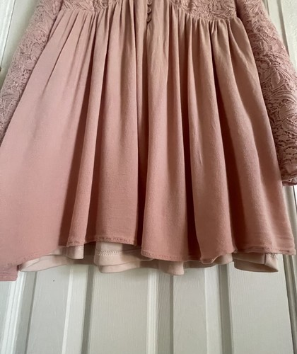 Abito donna rosa boho Loveriche taglia media lungo manica a campana vestito bambola bambino - Foto 4 di 10