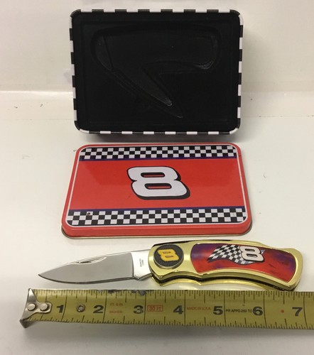 Dale Earnhardt Jr. #8 Pocket Folding Knife In Metal Tin