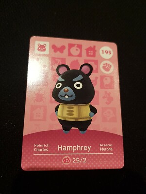 Carta Amiibo Hamphrey #19 Animal Crossing AUTENTICA Serie 2 - Foto 8
