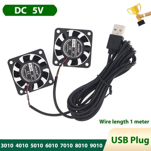 Parallel Cooling Fan Mini Silent Brushless Fan DC5V USB Plug 3010 4010 5010 6010