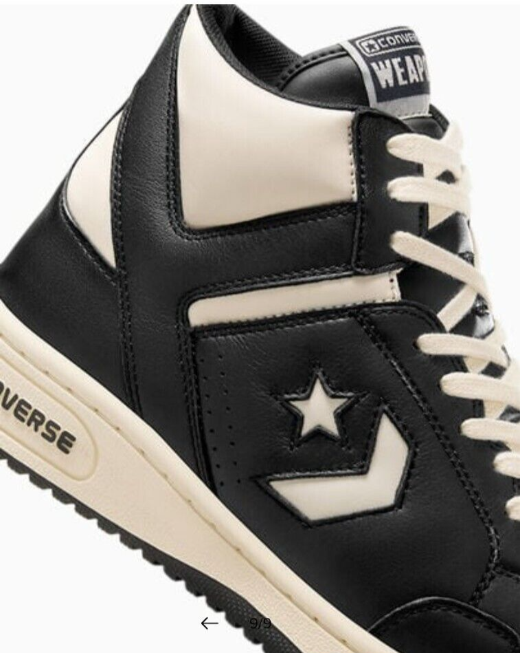 Converse Weapon Mid Leather Black White Larry Bird Celtics Converse Weapon Mid Leather Black White Larry Bird Celtics