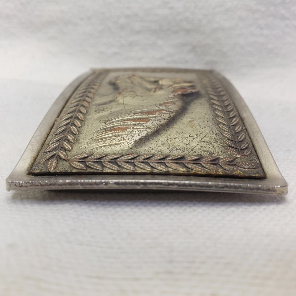 Vintage Brass & Bronze Horses Cowboy Western Belt Buckle- Unisex & Lightweight  - Image 3 of 4