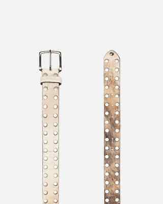 Stussy 8 Ball Studded Belt Raw Cow Hide Hair Tan Beige Stussy 8 Ball Studded Belt Raw Cow Hide Hair Tan Beige