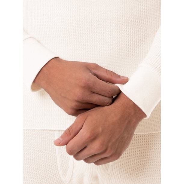 DA UOMO 2PC Set Intimo Termico Top Fondo Long John Waffle Nuovo - Foto 2