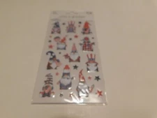 The paper studio stick a bilities July 4th Gnome puffy stickers 28pc