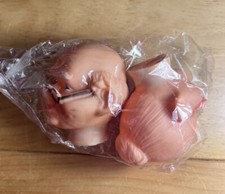 Vintage Craft Doll Supplies Doll Heads 2 3/4  Grandpa  Grandma