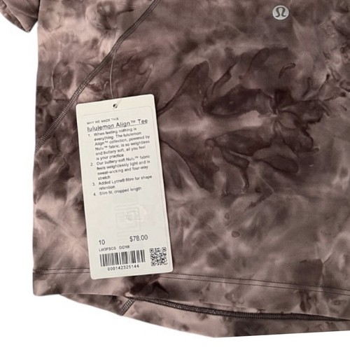 Lululemon Align Tee Shirt Crop Top Short Sleeve Size 10 Large NEW NWT $78 - Picture 5 of 7